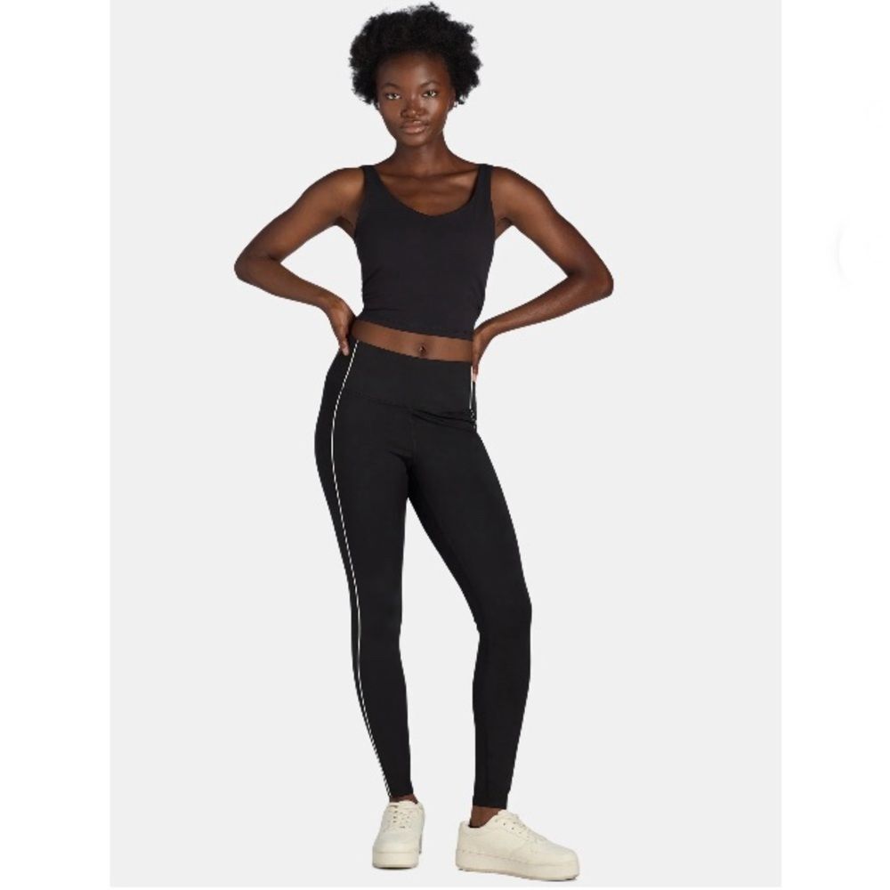 Women's Active Sports Piped Bra Tank Top & Leggings 2-Piece Size L - Picture 13 of 14